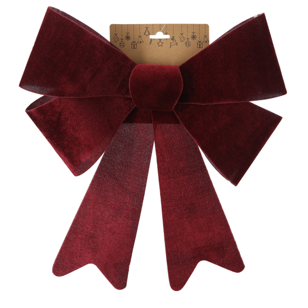 CHRISTMAS BOW BURGUNDY 36 x 51 CM