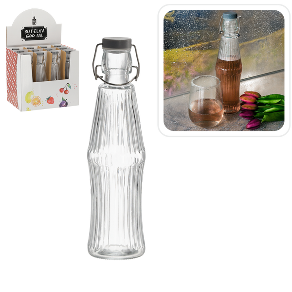 STICLA 600 ML ROTUNDA CU CORK MECHANIC disp=12buc *0604