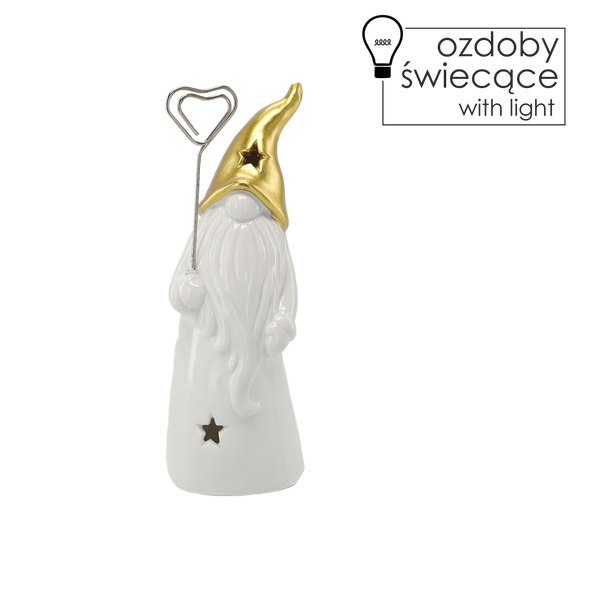 FIGURKA BOŻONARNĂ - GHIETĂ LED ÎN ATENIE 6,5 x 5,5 x 13,5 CM ambalaj=8 buc *5814