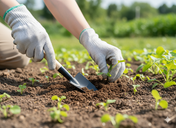 ZESTAW NARZĘDZI OGRODOWYCH (KIELNIA, TRANSPLANTER, GRABKI)