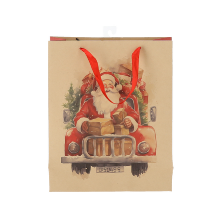 CHRISTMAS GIFT BAG SANTA CLAUS 26 x 32 x 10 CM