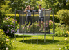 TRAMPOLINA 8FT 252 CM Z DRABINKĄ I SIATKĄ WEWNĘTRZNĄ