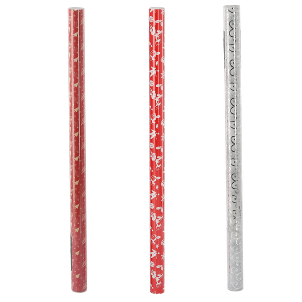 HÂRTIE DE CRĂCIUN PENTRU ÎMPACHETAT CADOURI 70 x 200 CM MIX PATTERNS *6536