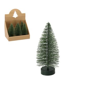 CHRISTMAS DECORATION MINI TREE 18 CM GREEN disp=6pcs