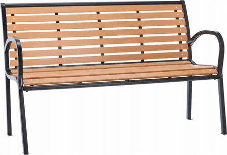 ZAHRADNÍ LAVICE 125 x 60 x 80 CM HNĚDÁ *0865