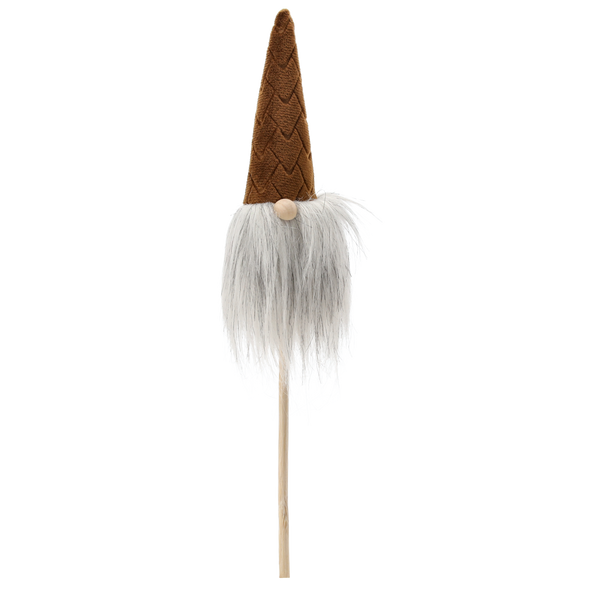 CHRISTMAS GNOME ON A STICK 7 x 3 x 24 CM MIX COLORS