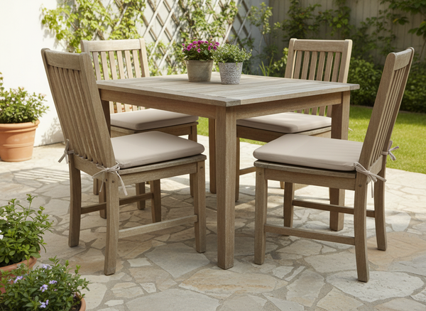 PODUSZKA NA KRZESŁO 40 x 40 x 3 CM NATURALNA