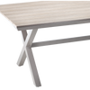 ALUMINIOWY STÓŁ OGRODOWY Z BLATEM POLYWOOD 180 x 100 x 75 CM BEŻOWY *9477