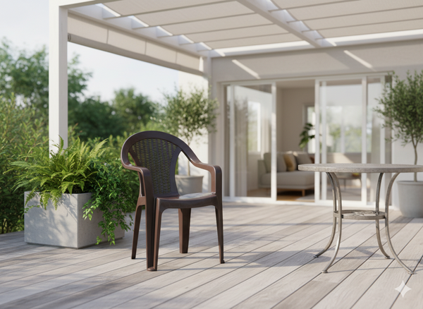 KRZESŁO OGRODOWE 56 x 42 x 78 CM BRĄZ