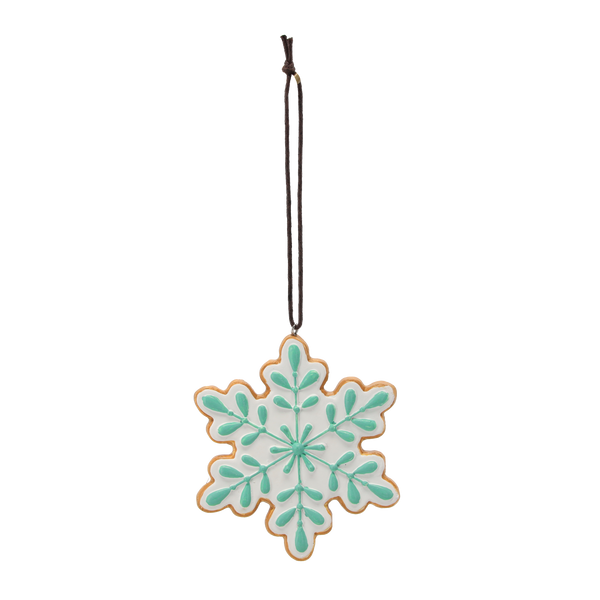 CHRISTMAS PENDANT - GINGERBREAD SNOWFLAKE / WREATH 8-10 CM