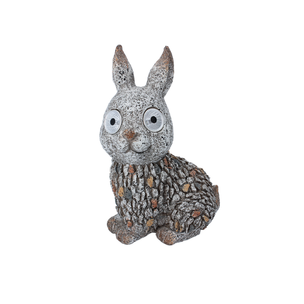 FIGURĂ DE GRĂDINĂ - IEPURE CU OCHI LUMINOȘI 13,5 x 10,5 x 21 CM LED ambalaj=4buc *7911