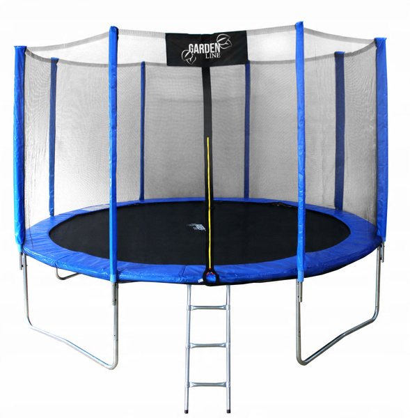 TRAMPOLÍNA 12FT 374 CM S REBRÍKOM A OCHRANNOU SIEŤOU *9887