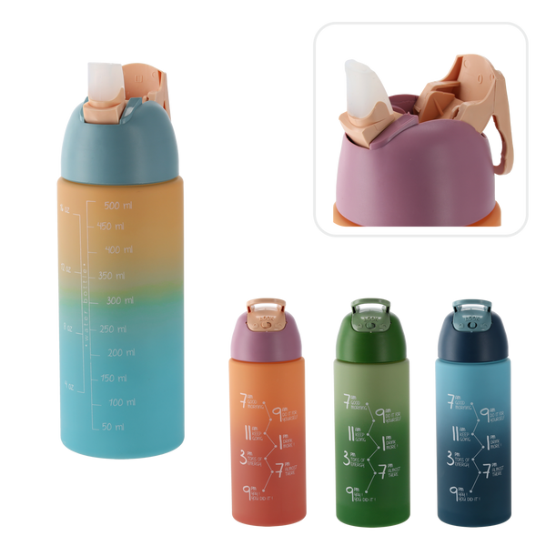 BUTELKA 500 ML NA WODĘ MIX KOLOR *6379