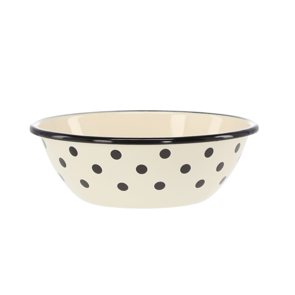 ENAMEL BOWL 0.6 L 16.5 CM CREAMY DOTS