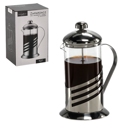 ČAJOVÝ A KÁVOVÝ ZAPARZÁČ 600 ML S TLAKOM *1410