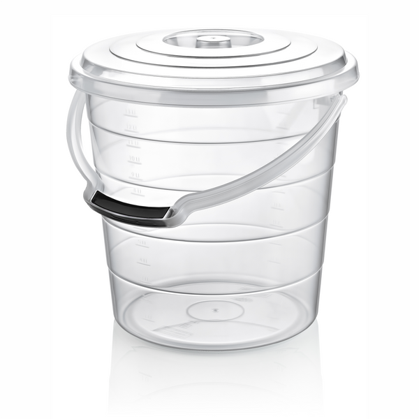 WIADRO TRANSPARENTNE Z POKRYWĄ 15L *8083