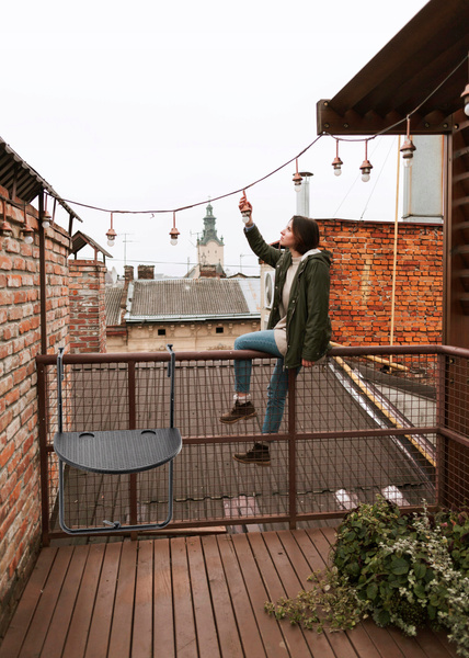 ZÁVESNÝ SKLADACÍ BALKÓNOVÝ STÔL 60 x 64 x 73-78,5 -83,5 ČIERNY *1022