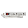 EXTENSION CORD POWER STRIP WITH SWITCH 5 SOCKETS 3 M WHITE