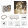 DECORATIVE LIGHT WIRE WITH 20 LED LIGHTS BATTERY-POWERED