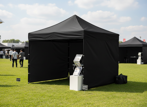 NAMIOT HANDLOWY 3 X 3 M CZARNY