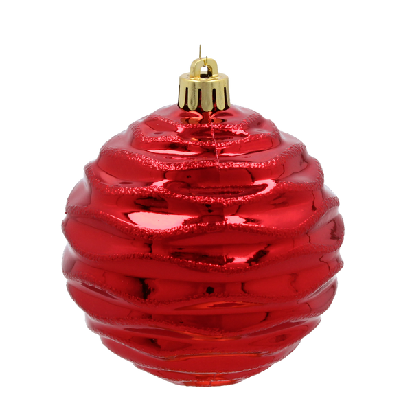 KPL. 12 BOMBS 8 CM RED / GOLD / SILVER *3757