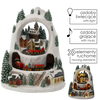 CHRISTMAS MUSIC BOX LED WINTER VILLAGE WITH TRAIN