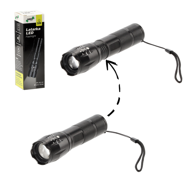 FLASHLIGHT BLACK DISPLAY=12 PCS