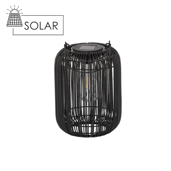 LAMPION SOLARNY CZARNY 24 CM *8884