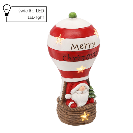 FIGURKA BOŽONAR. - MIKULÁŠ V BALÓNE 20 X 20 X 43 CM LED *0998