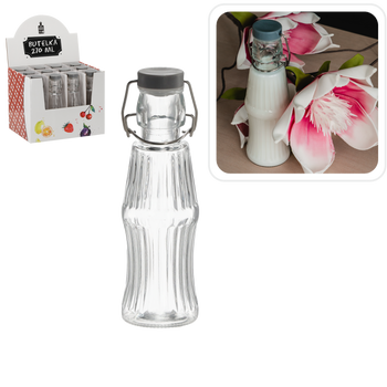 STICLA 270 ML ROTUNDĂ CU CORK MECANIC disp=12buc *0611