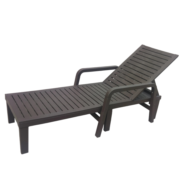 Șezlong de grădină 192x66x33 cm maro închis*6423