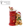 FIGURKA BOŽÍ MÁŘE - MEDVÍDEK SE SKŘÍNÍ NA DOPISY 27 X 18 X 37,5 CM LED *1018