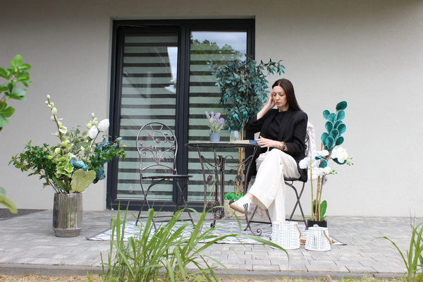 ZESTAW MEBLI OGRODOWYCH METALOWYCH "MADISON" STÓŁ + 2 KRZESŁA *8251