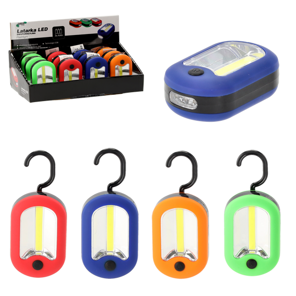 LED FLASHLIGHT WITH HANGING DISPLAY=12 PCS