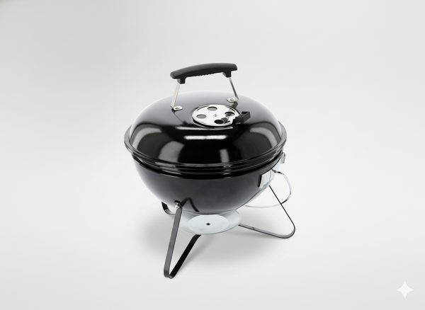 KULOVÝ UHLÍKOVÝ GRIL NA NOHÁCH S POKRÝVKOU 37 x 28/44 CM