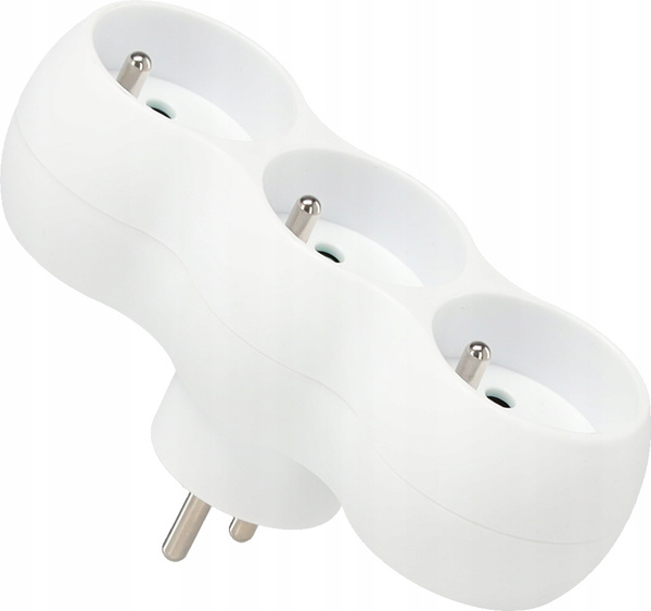 CONECTOR PRIZĂ DE ALIMENTARE 3 PRIZE ALBE *2660