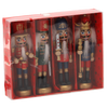 SET OF 4 CHRISTMAS DECORATIONS WOODEN SOLDIER 12.5 CM