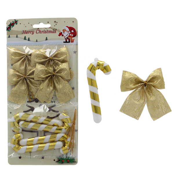 CHRISTMAS ORNAMENTS SET GOLD