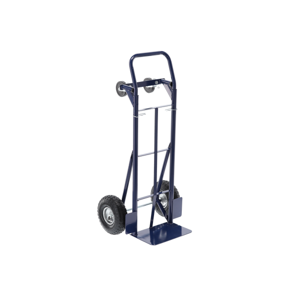 WÓZEK MAGAZYNOWY DWUFUNKCYJNY NIEBIESKI. UDŹWIG: 150 KG / 200 KG