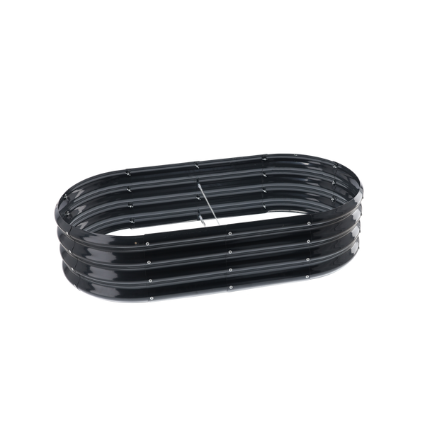 Vegetable-flower bed 120 X 60 X 30 CM oval anthracite