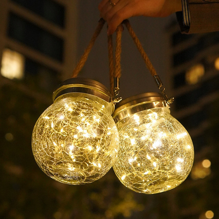 SOLAR JAR 12 x 12 x 14.5 CM KRIS 20 LED WARM WHITE