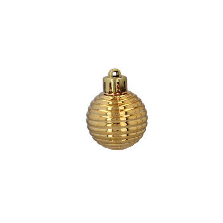 SET OF 24 BAUBLES 3 CM RED/GOLD/SILVER