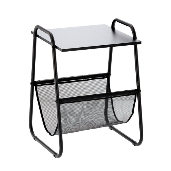 STOLIK BOCZNY Z GAZETNIKIEM 40 x 40 x 55 CM CZARNY *1197