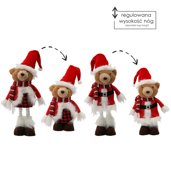 HOLIDAY BEAR WITH ADJUSTABLE LEGS 30 - 45 CM BOY / GIRL