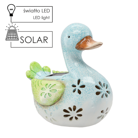 FIGURINĂ DE GRĂDINĂ - RAȚA 32 x 22,7 x 31,5 cm LED *9040