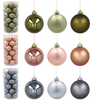 SET OF 30 BAUBLES 6 CM OLIVE/COPPER/GRAPHITE