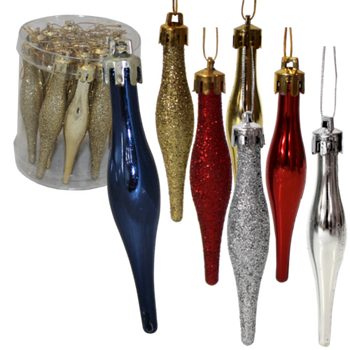 SET OF 18 CHRISTMAS TREE DECORATIONS DROP 9 CM