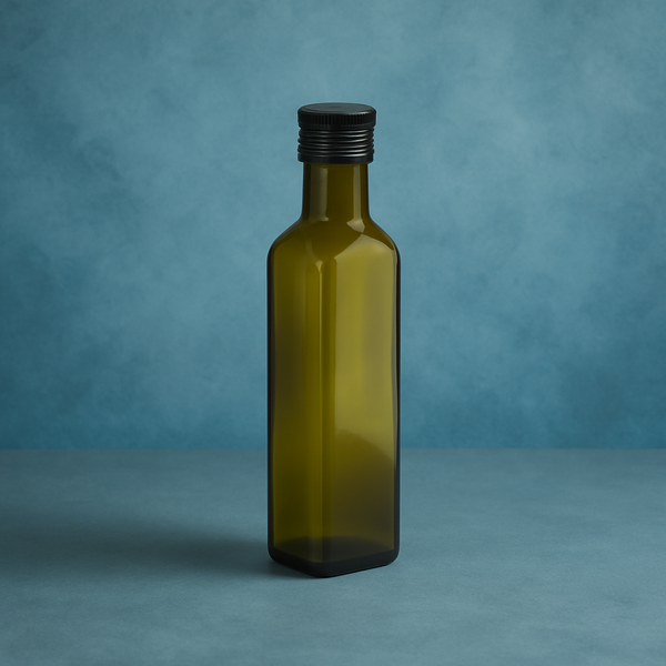 BUTELKA MARASCA 250 ML ZIELONA/OLIWKA + ZAKRĘTKA