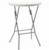 FOLDING CAMPING TABLE DIA80 X H110 CM ROUND WHITE