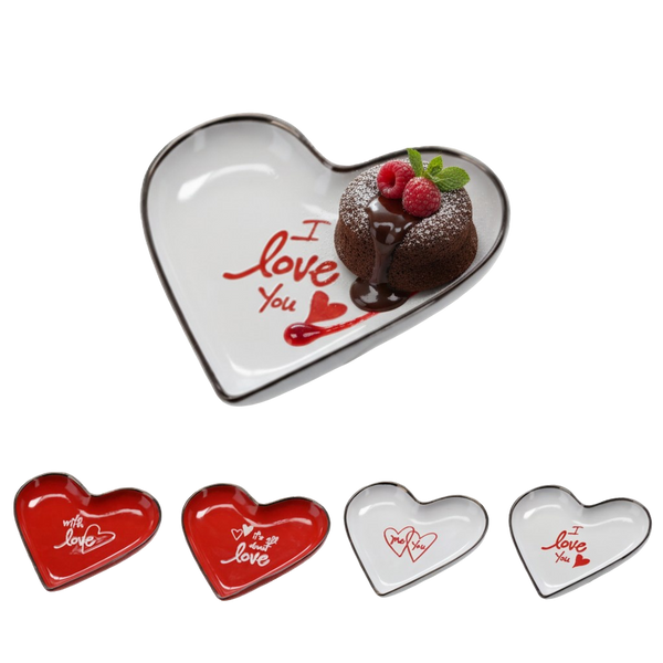 Heart-Shaped Plate 21.6X15.6X3.3CM*8723